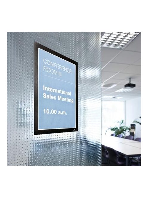 DURABLE Infokeret, A4, öntapadó háttal, DURABLE "DURAFRAME®", fekete