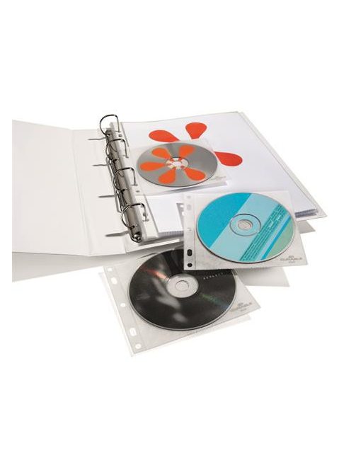 DURABLE CD/DVD tartó zseb, lefűzhető, DURABLE