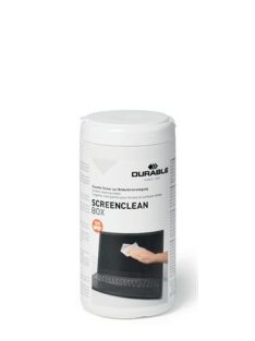   DURABLE Tisztítókendő, képernyőhöz, 100 db, DURABLE "SCREENCLEAN® BOX 100"