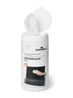   DURABLE Tisztítókendő, képernyőhöz, 100 db, DURABLE "SCREENCLEAN® BOX 100"