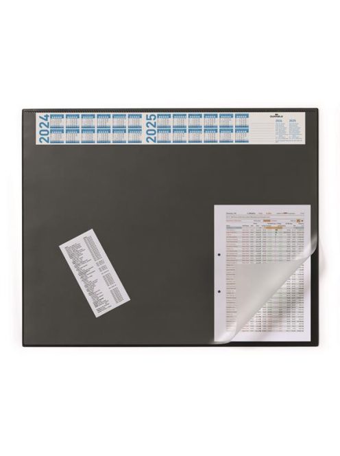 DURABLE Könyökalátét, 650x520 mm, éves kalendárral, DURABLE, áttetsző