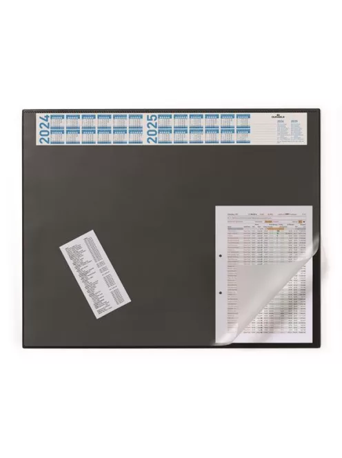 DURABLE Könyökalátét, 650x520 mm, éves kalendárral, DURABLE, áttetsző