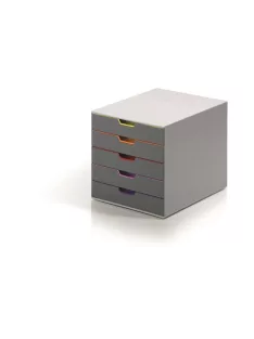   DURABLE Irattároló, műanyag, 5 fiókos, DURABLE "VARICOLOR® 5", szürke