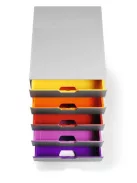 DURABLE Irattároló, műanyag, 5 fiókos, DURABLE "VARICOLOR® 5", szürke