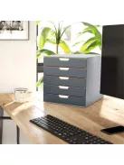 DURABLE Irattároló, műanyag, 5 fiókos, DURABLE "VARICOLOR® 5", szürke