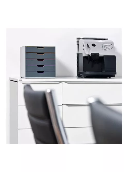 DURABLE Irattároló, műanyag, 5 fiókos, DURABLE "VARICOLOR® 5", szürke