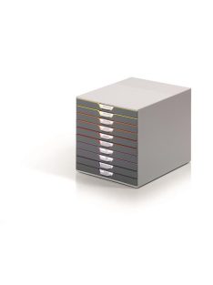   DURABLE Irattároló, műanyag, 10 fiókos, DURABLE "VARICOLOR® 10", szürke