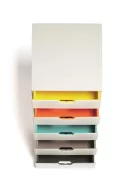 DURABLE Irattároló, műanyag, 5 fiókos, DURABLE "VARICOLOR® 5", fehér