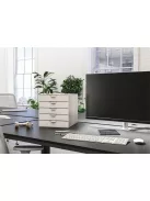 DURABLE Irattároló, műanyag, 5 fiókos, DURABLE "VARICOLOR® 5", fehér