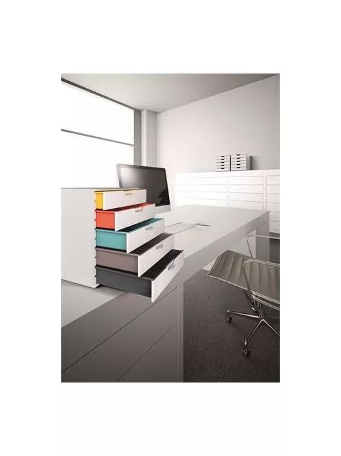DURABLE Irattároló, műanyag, 5 fiókos, DURABLE "VARICOLOR® 5", fehér