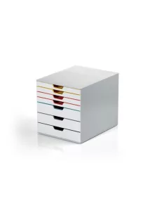   DURABLE Irattároló, műanyag, 7 fiókos, DURABLE " VARICOLOR® MIX 7", színes