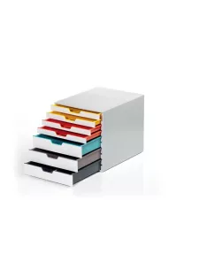   DURABLE Irattároló, műanyag, 7 fiókos, DURABLE " VARICOLOR® MIX 7", színes