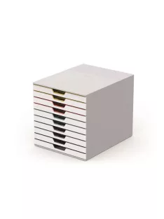   DURABLE Irattároló, műanyag, 10 fiókos, DURABLE "VARICOLOR® 10", fehér
