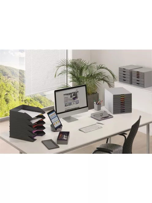 DURABLE Irattálca szett, műanyag, 5 részes, DURABLE "VARICOLOR MIX"