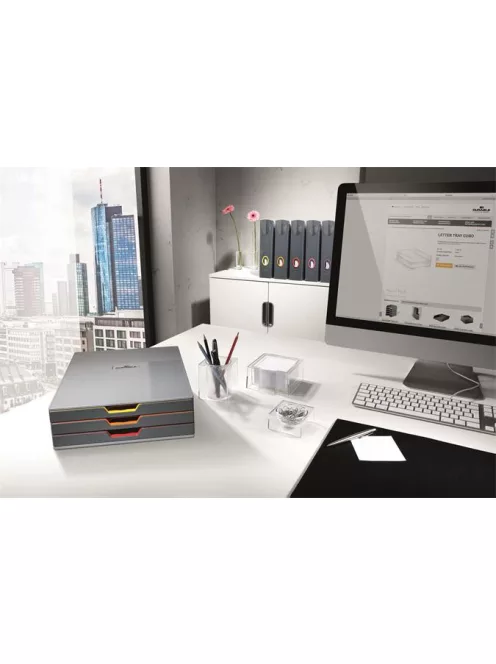 DURABLE Iratpapucs készlet, műanyag, 73 mm, DURABLE "VARICOLOR®", vegyes