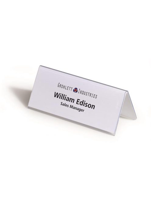 DURABLE Névtábla tartó, asztali, 61/122x150 mm, DURABLE