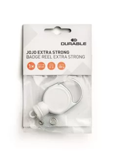   DURABLE Azonosítókártya-tartó, kihúzható, patentos, DURABLE "Extra strong", fehér
