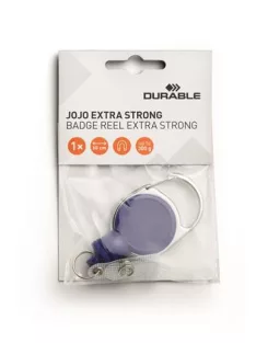   DURABLE Azonosítókártya-tartó, kihúzható, patentos, DURABLE "Extra strong", sötétkék