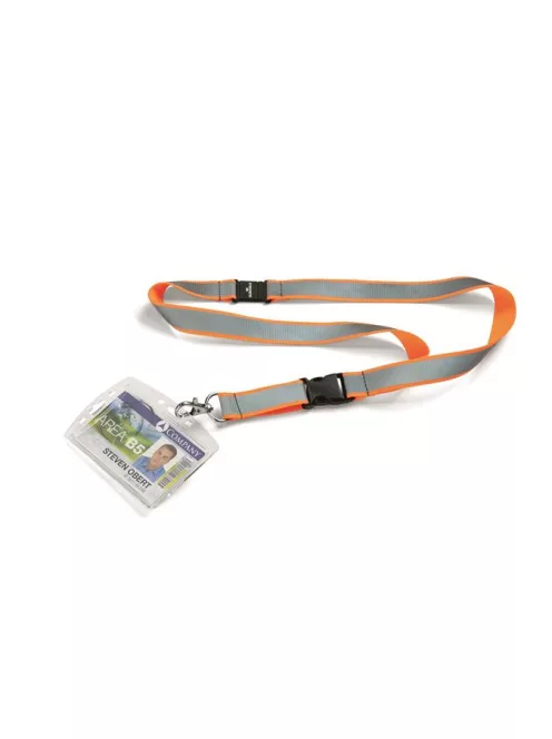 DURABLE Azonosítókártya-tartó, nyakba akasztható, biztonsági csattal, fényvisszaverő, DURABLE