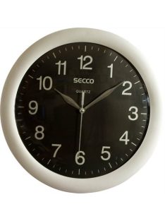   SECCO Falióra, 30 cm, SECCO "Sweep Second", ezüst/fekete