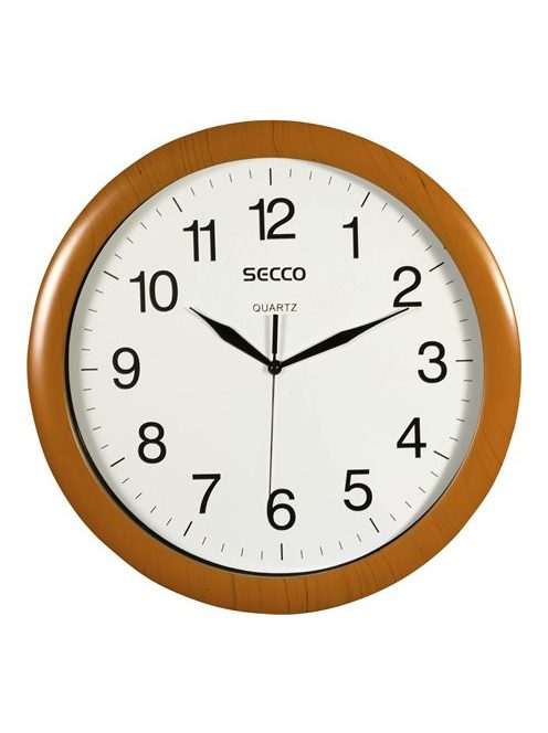 SECCO Falióra, 33 cm,  SECCO "Sweep Second", fa hatású keret
