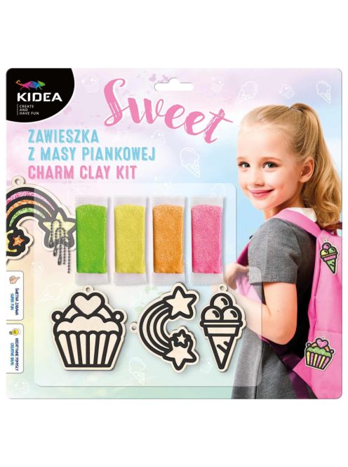 Medálkészítő készlet gyöngygyurmával, Kidea, Sweet