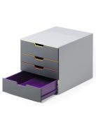 Fiókos irattároló, 4 fiókkal, Durable Varicolor® 4