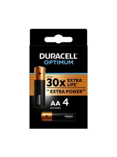 DURACELL Elem, AA ceruza, 4 db, DURACELL "Optimum"