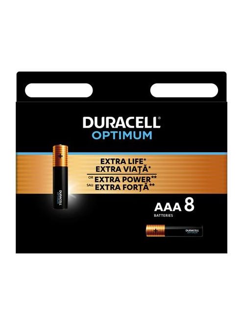 DURACELL Elem, AAA mikro, 8 db, DURACELL "Optimum"