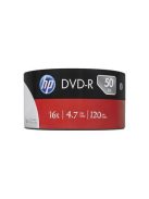 HP DVD-R lemez, 4,7 GB, 16x, 50 db, zsugor csomagolás, HP