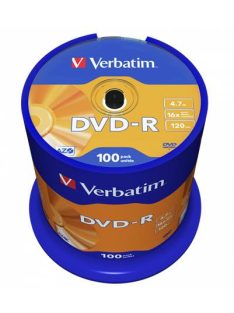   VERBATIM DVD-R lemez, AZO, 4,7GB, 16x, 100 db, hengeren, VERBATIM