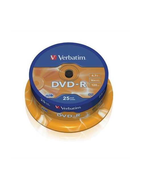 VERBATIM DVD-R lemez, AZO, 4,7GB, 16x, 25 db, hengeren, VERBATIM