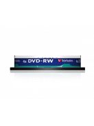 VERBATIM DVD-RW lemez, újraírható, 4,7GB, 4x, 10 db, hengeren, VERBATIM