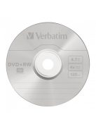 VERBATIM DVD+RW lemez, újraírható, 4,7GB, 4x, 1 db, normál tok, VERBATIM