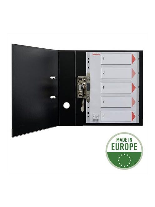 ESSELTE Regiszter, műanyag, A4, 1-5, ESSELTE, szürke