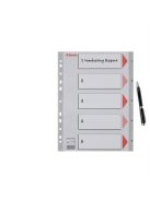 ESSELTE Regiszter, műanyag, A4, 1-5, ESSELTE, szürke