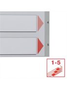 ESSELTE Regiszter, műanyag, A4, 1-5, ESSELTE, szürke