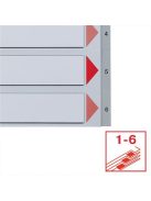 ESSELTE Regiszter, műanyag, A4, 1-6, ESSELTE, szürke
