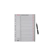 ESSELTE Regiszter, műanyag, A4, 1-20, ESSELTE, szürke