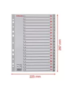 ESSELTE Regiszter, műanyag, A4, 1-20, ESSELTE, szürke
