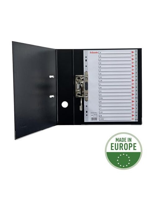 ESSELTE Regiszter, műanyag, A4, A-Z, ESSELTE, szürke