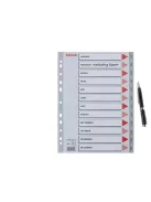 ESSELTE Regiszter, műanyag, A4, Jan-Dec, ESSELTE, szürke