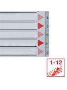 ESSELTE Regiszter, műanyag, A4 Maxi, 1-12, ESSELTE, szürke