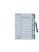 ESSELTE Regiszter, karton, A4, 1-10, ESSELTE "Mylar"