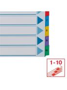 ESSELTE Regiszter, karton, A4, 1-10, ESSELTE "Mylar"