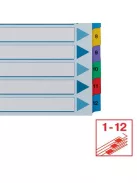 ESSELTE Regiszter, karton, A4, 1-12, ESSELTE "Mylar"