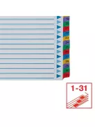 ESSELTE Regiszter, karton, A4, 1-31, ESSELTE "Mylar"