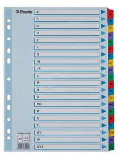   ESSELTE Regiszter, karton, A4, A-Z, ESSELTE "Mylar"