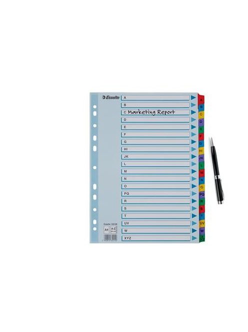 ESSELTE Regiszter, karton, A4, A-Z, ESSELTE "Mylar"