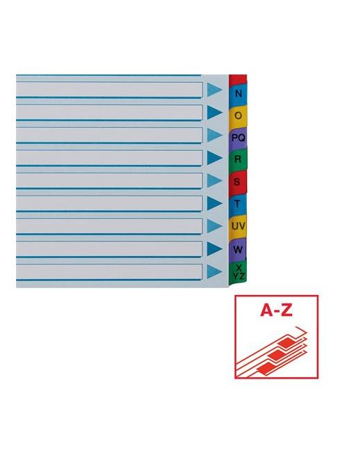 ESSELTE Regiszter, karton, A4, A-Z, ESSELTE "Mylar"